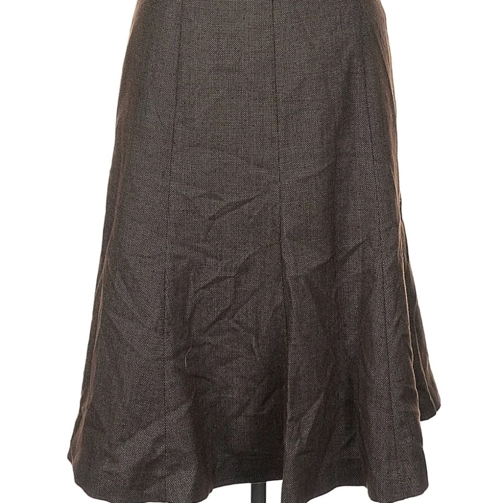 Sigrid Olsen Long Brown A Line Skirt 18W Lined